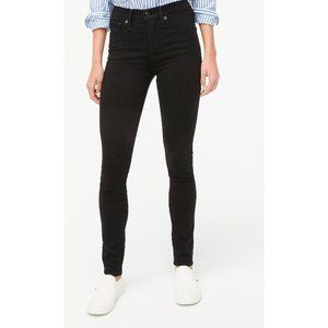 J Crew Women's 10" high-rise black skinny jean in signature stretch size 25